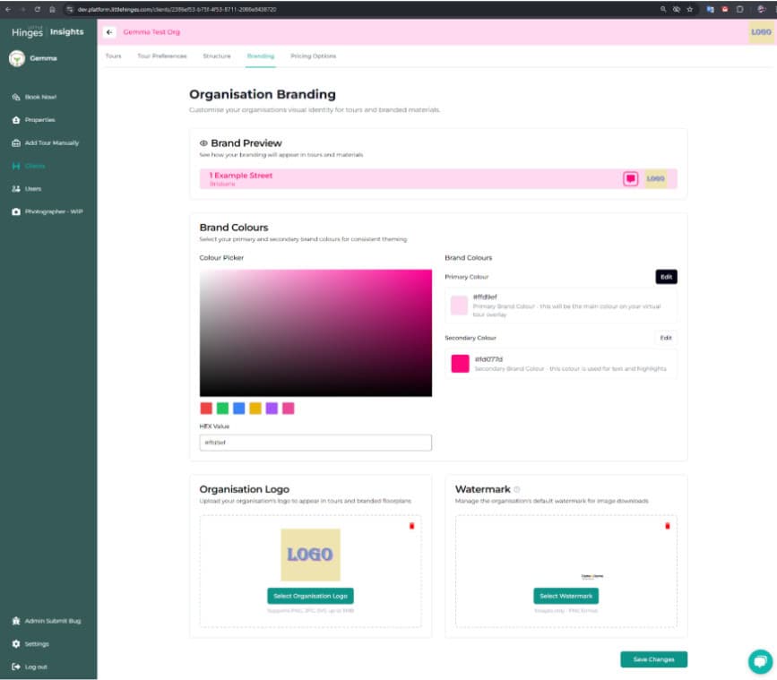 New UI branding design